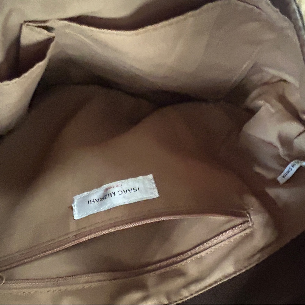 Vintage 2006 Isaac Mizrahi Tan and Brown straw Hobo Bag. Great condition! - Picture 9 of 13